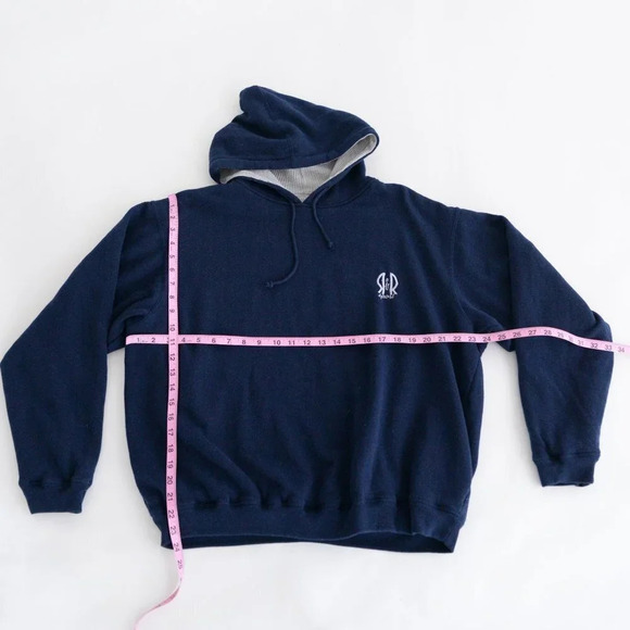 Vintage R&R Sport Navy Hoodie Bunny Hug w/ Waffle Lining Size 46 - Picture 5 of 12